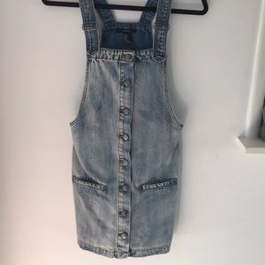 Denim overall dress